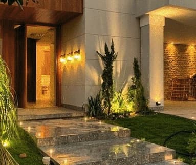 Casa térrea com pátio interno